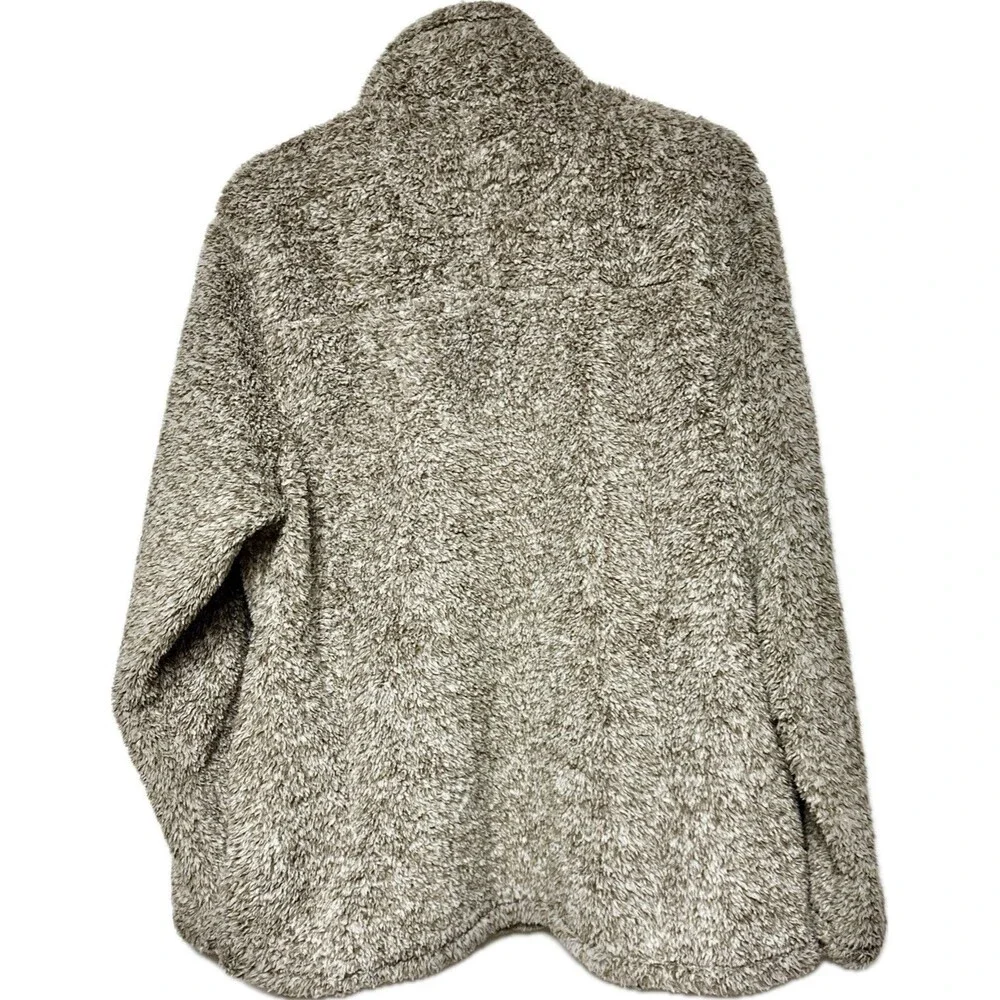 Alpine Sherpa Quarter Zip Brown Western‎ Pullover Sweater Womens Size XL